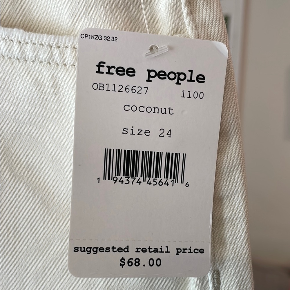 Free People White Mini Skirt with Frayed Hem - Picture 3 of 5